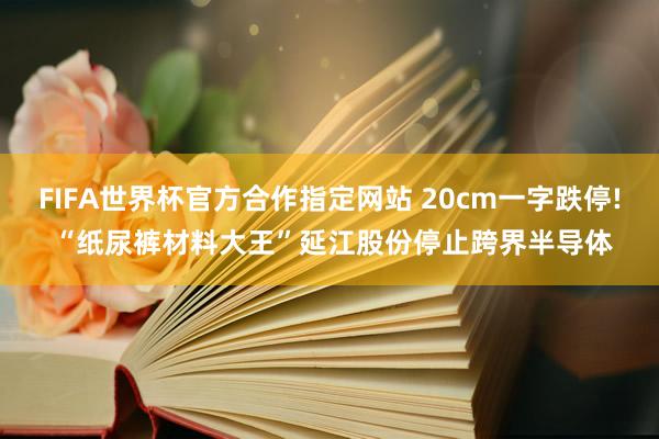 FIFA世界杯官方合作指定网站 20cm一字跌停! “纸尿裤材料大王”延江股份停止跨界半导体