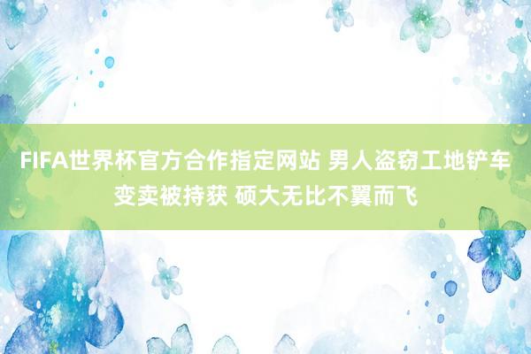FIFA世界杯官方合作指定网站 男人盗窃工地铲车变卖被持获 硕大无比不翼而飞